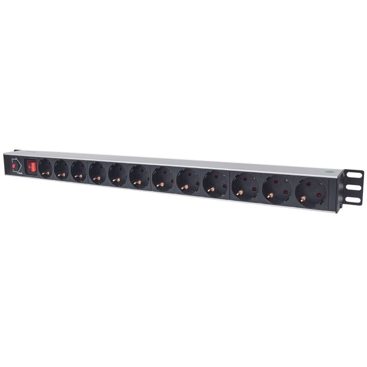 Intellinet Unità di distribuzione energia verticale Rackmount 12-Output (PDU) EU CEE 7/3 con interruttore accensione/spegnimento