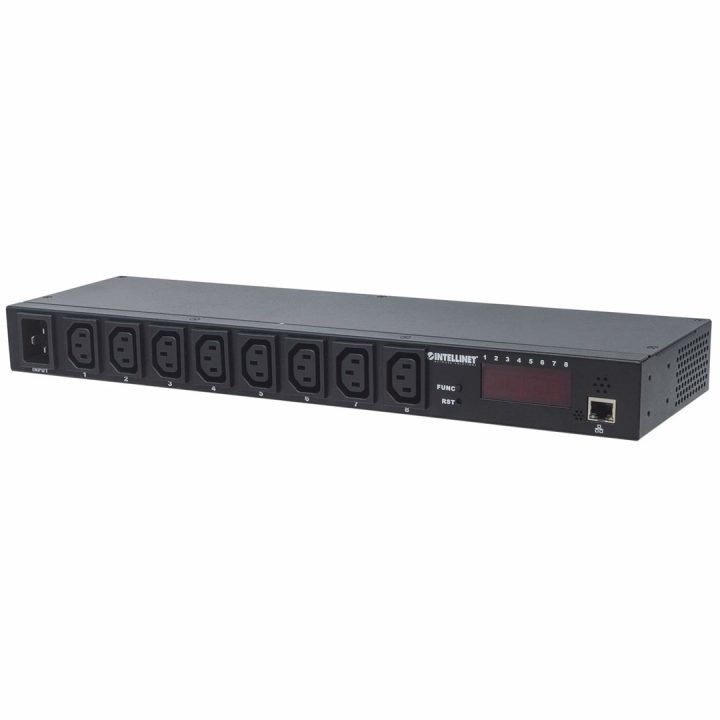Intellinet 19 Unità intelligente di distribuzione dell'alimentazione 8 porte PDU 19 Rackmountable C13 monitora potenza, temperat