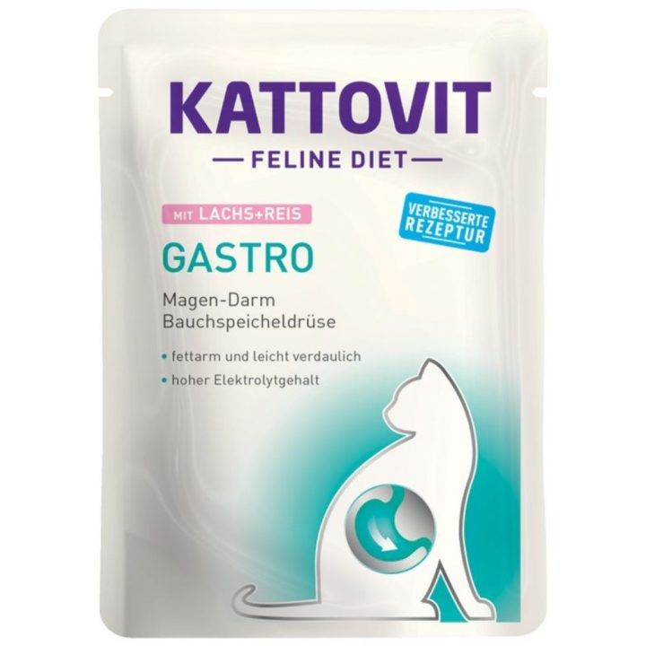 KATTOVIT Feline Diet Gastro Salmone con riso - cibo umido gatti - 85g