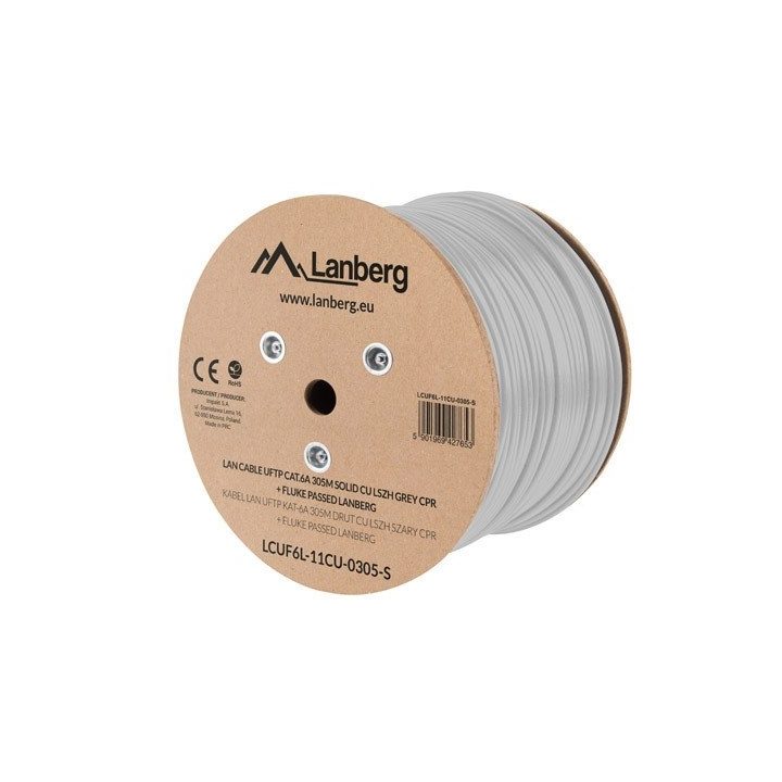LANBERG CAVO UFTP CAT. 6A 305M FILO CU LSZH GRIGIO