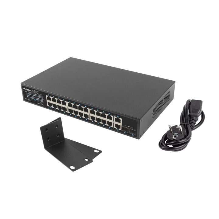 Lanberg RSGE-24P-2GE-2S-250 switch di rete non gestito