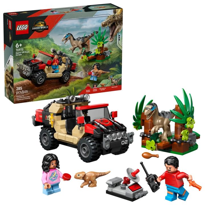 LEGO JURASSIC WORLD 76972 Fuga Raptor Fuoristrada