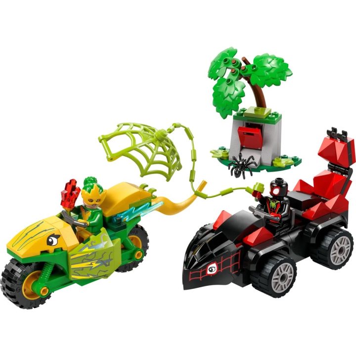 LEGO MARVEL 11198 Inseguimento Veicolo Dinosauro Spin ed Electro