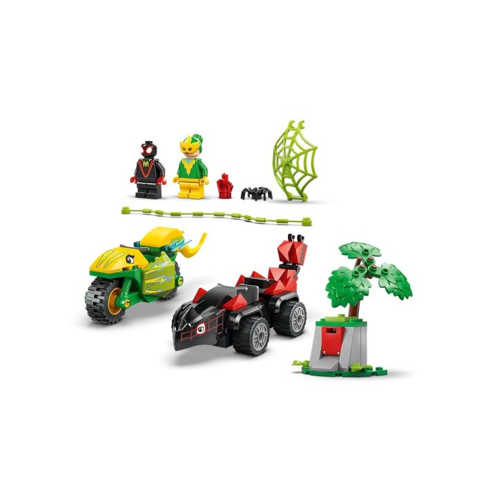 LEGO MARVEL 11198 Inseguimento Veicolo Dinosauro Spin ed Electro