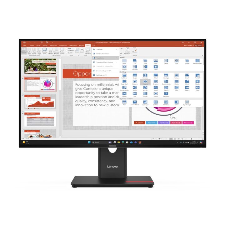 Lenovo ThinkVision T27-40 27 IPS FHD AG 4ms 300 fotocamera nits 120Hz HDMI DP USB + MC60 4XC1J05150