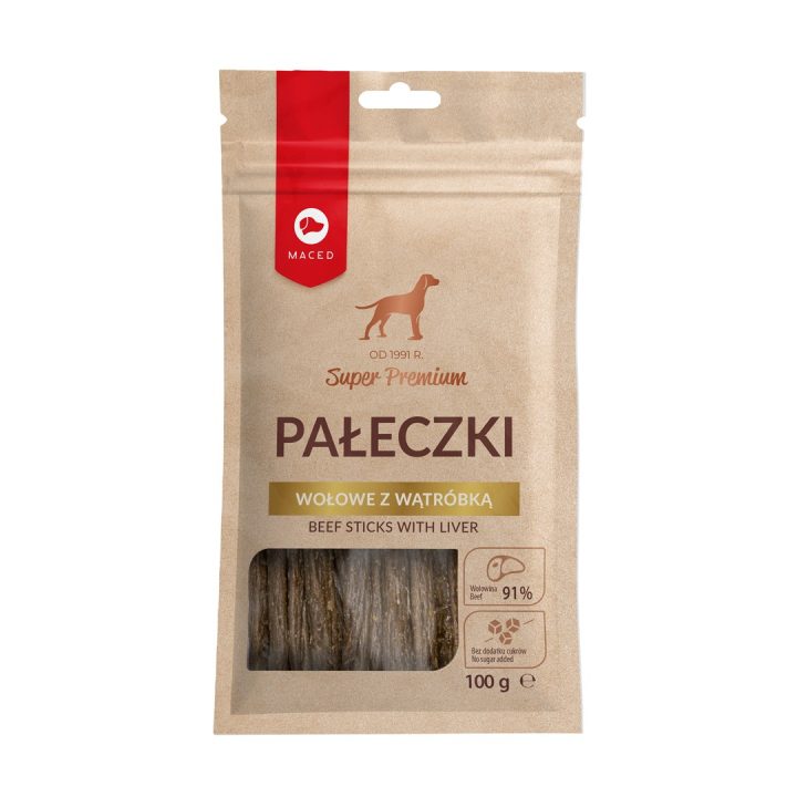 MACED bastoncini di manzo con fegato - snack per cani - 100g