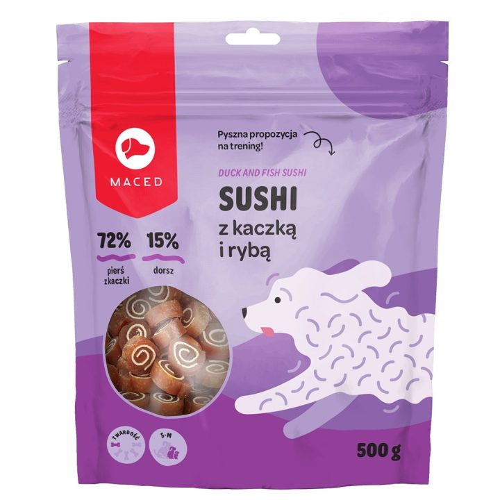MACED sushi di anatra e pesce - snack per cani - 500g