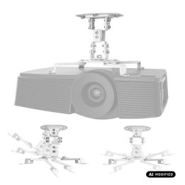Maclean Staffa/gancio da soffitto per proiettori 54–320 mm fino a 13.5 kg 360-degree rotazione MC-200 W