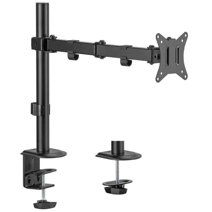 Maclean MC-753N LCD Supporto da Scrivania per Monitor 17-32 9kg VESA 75x75 100x100 Braccio Singolo Estensibile Regolabile