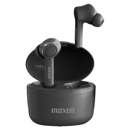 Maxell Bass 13 Sync Up Cuffie in-ear wireless Bluetooth con custodia di ricarica nere