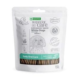 NATURE'S PROTECTION SC White Dogs Adult Daily Oral Care Insetti - snack per cani - 150 g