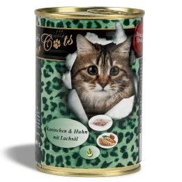 O’CANIS cibo umido per gatti con coniglio e pollo e olio di salmone - 400g