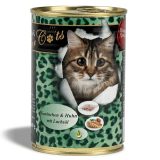 O’CANIS cibo umido per gatti con coniglio e pollo e olio di salmone - 400g