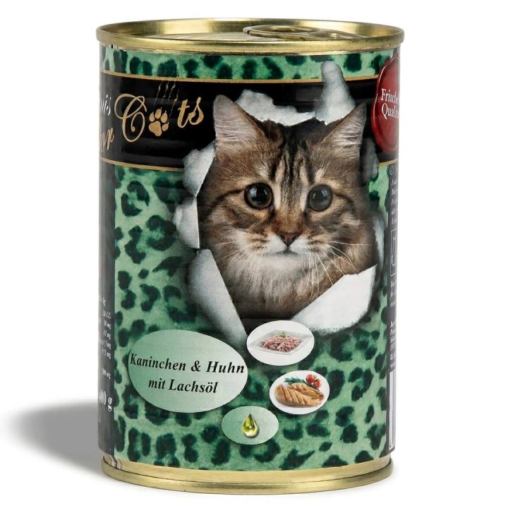 O’CANIS cibo umido per gatti con coniglio e pollo e olio di salmone - 400g