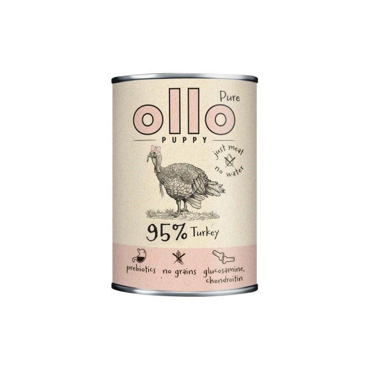 OLLO Puppy Puro tacchino - cibo umido cani - 850 g
