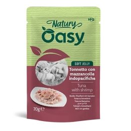 OASY Natury Soft Jelly Tonno con gambero - cibo umido per gatti - 70g