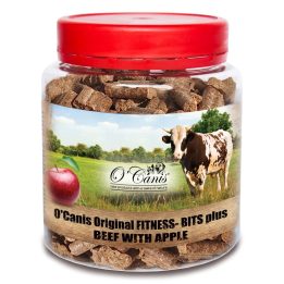 O'CANIS Fitness-Bits Plus Manzo con mela Mono - snack per cani - 400g