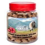O'CANIS Fitness-Bits Plus Agnello con mirtilli rossi Mono - snack per cani - 400g