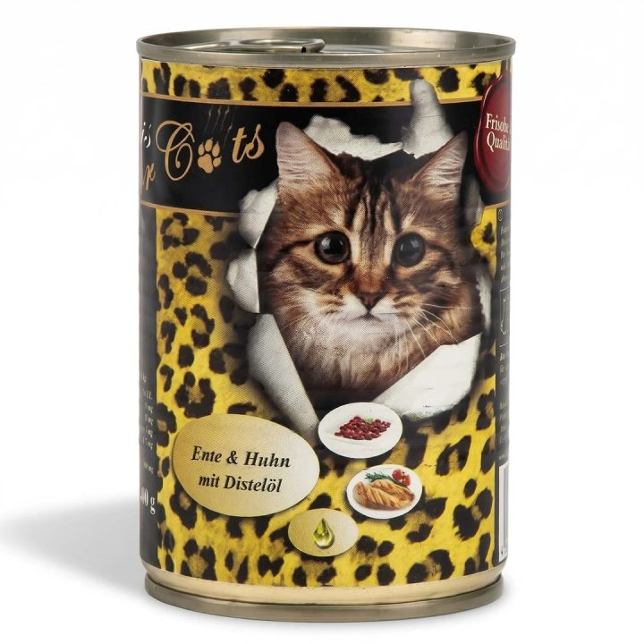 O’CANIS cibo umido per gatti con pollo e anatra e olio di cartamo - 400g