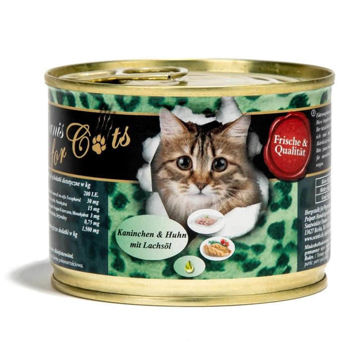 O’CANIS cibo umido per gatti con coniglio e pollo e olio di salmone - 200g
