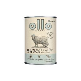 OLLO Puppy Umami Manzo e trippa verde con fegato di anatra - cibo umido per cani - 400g