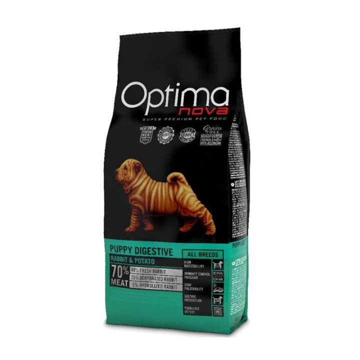 OPTIMANOVA Cucciolo Digestivo Coniglio e Patata - cibo secco per cani - 2kg