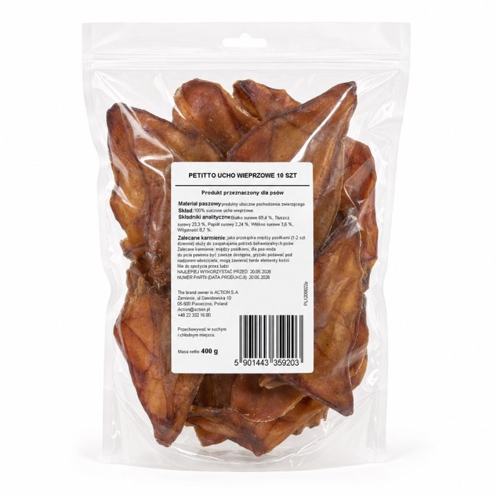 PETITTO Orecchio di maiale Mono - snack per cani - 10 pz
