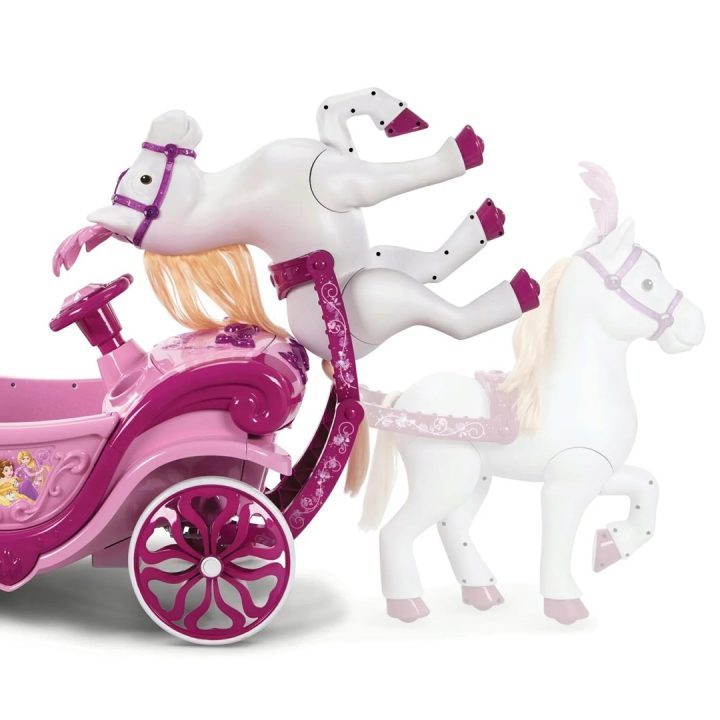 Huffy Electric Disney Princess carriage with horse 6 V pink