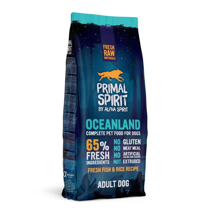 PRIMAL SPIRIT Oceanland Ryba – Cibo semi-umido per cani allergici – 12 kg