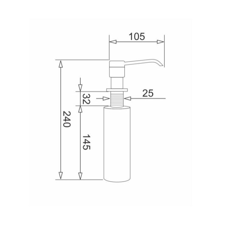 PYRAMIS DP-01 028102501 dispenser sapone cromato acciaio inox