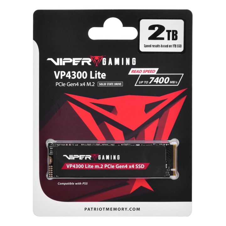 Patriot Memory VP4300 Lite 2 TB M.2 PCI Express 4.0 NVMe (VP4300L2TBM28H)