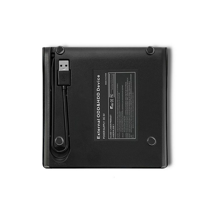 Qoltec 51857 masterizzatore esterno DVD-RW |USB 3:0|Black