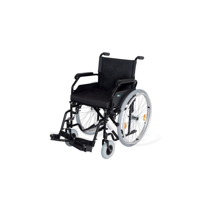 Sedia a rotelle in acciaio RF-1 Cruiser Nero 48cm