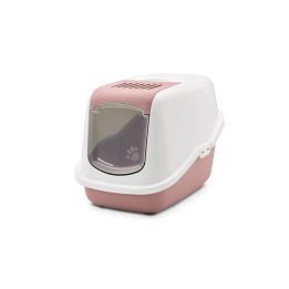 SAVIC Nestor bianco-rosa - lettiera per gatti chiusa - 56x39x38.5 cm - 1 pezzo
