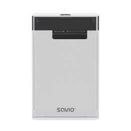 Savio 2.5 Enclosure esterno HDD/SSD USB 3.0 trasparente AK-66