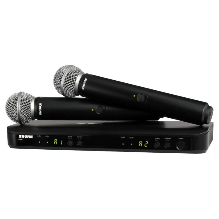 Shure BLX288E/SM58-H8E - Sistema wireless con ricevitore e due microfoni SM58