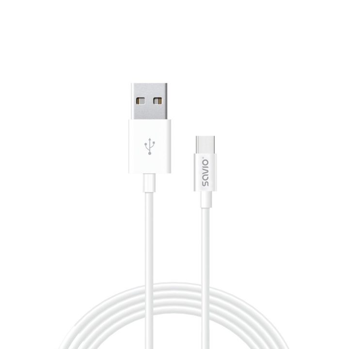 Savio CL-125 USB cavo USB 2.0 1 m USB A USB C Bianco