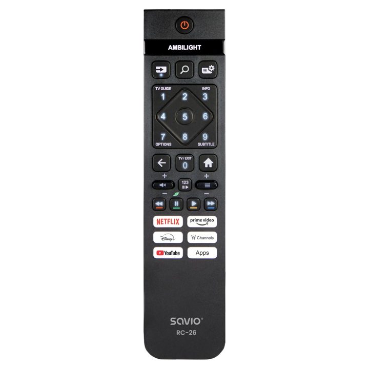 Savio RC-26 Telecomando IR Wireless TV Pulsanti