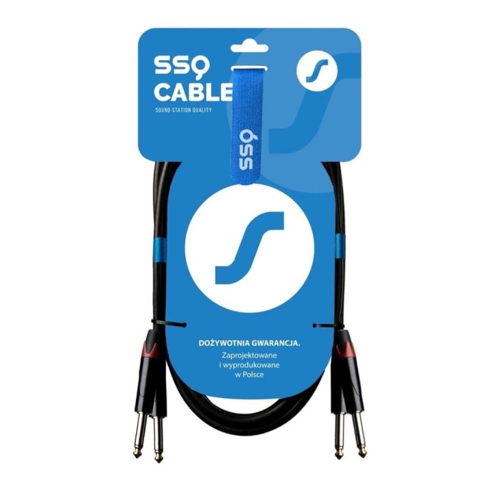 SSQ JMJM3 - Cavo 2x Jack mono 6 3 mm - 2x Jack mono 6 3 mm 3 m