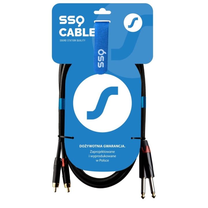 SSQ RCAJM5 - Cavo 2x RCA - 2x Jack Mono 6 3 mm 3 m Nero