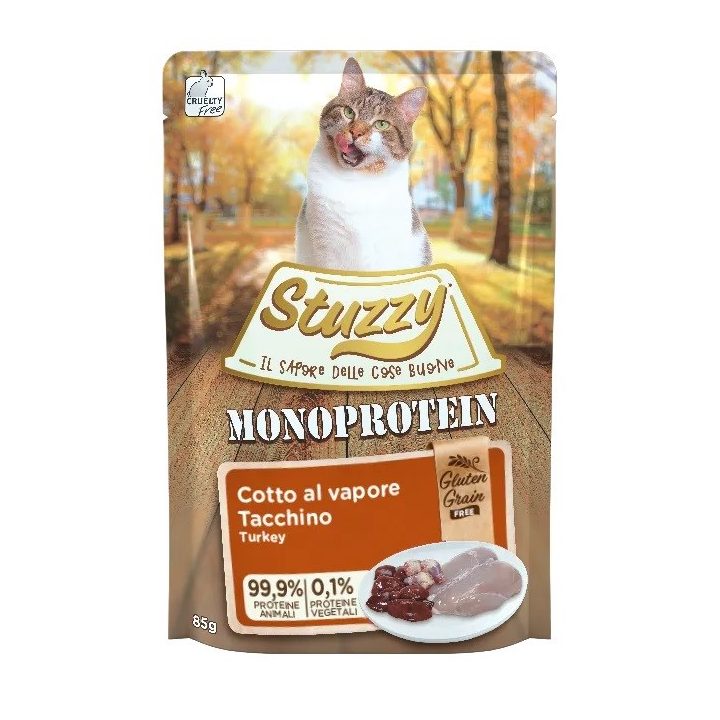 STUZZY Monoprotein Tacchino - cibo umido per gatti - 85 g