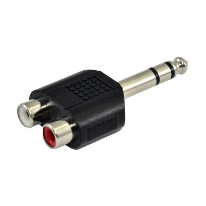 SSQ HA7 - Adattatore 2 x RCA femmina - 6 3 mm jack stereo