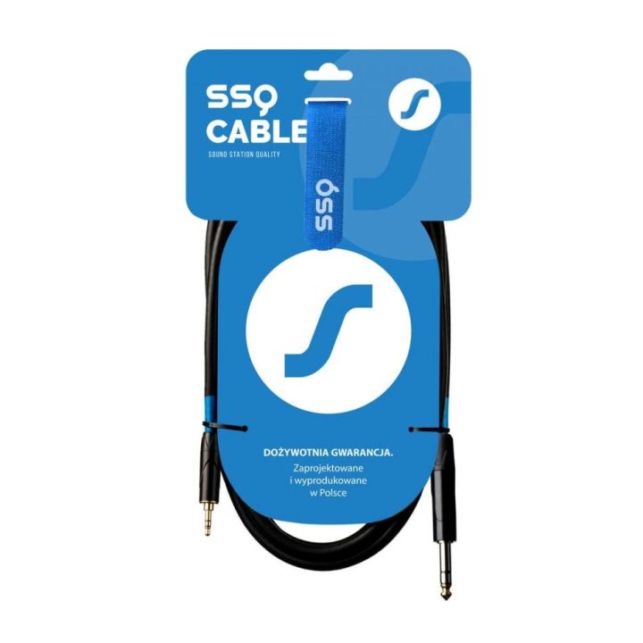 SSQ MiJS1 - Cavo Jack Stereo 3 5 mm - Jack stereo 6 3 mm 1 m