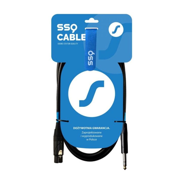 SSQ XLRJS3 - XLR femmina - Cavo Jack stereo 6 3 mm 3 m