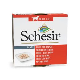 SCHESIR in gelatina Pollo con manzo - cibo umido per cani - 150 g