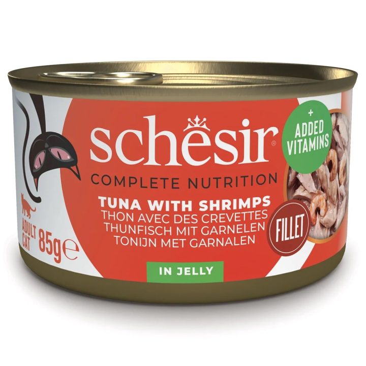 SCHESIR in gelatina Tonno con gamberetti - cibo umido per gatti - 85 g