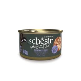 SCHESIR After Dark Filetto di pollo con anatra in brodo - cibo umido per gatti - 80g