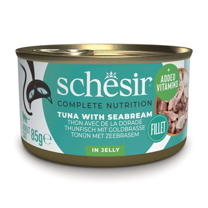 SCHESIR in gelatina Tonno con orata - cibo umido per gatti - 85 g