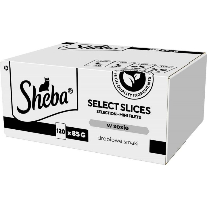 SHEBA Select Slices Aromi di Pollame - cibo umido per gatti - 120 x 85g