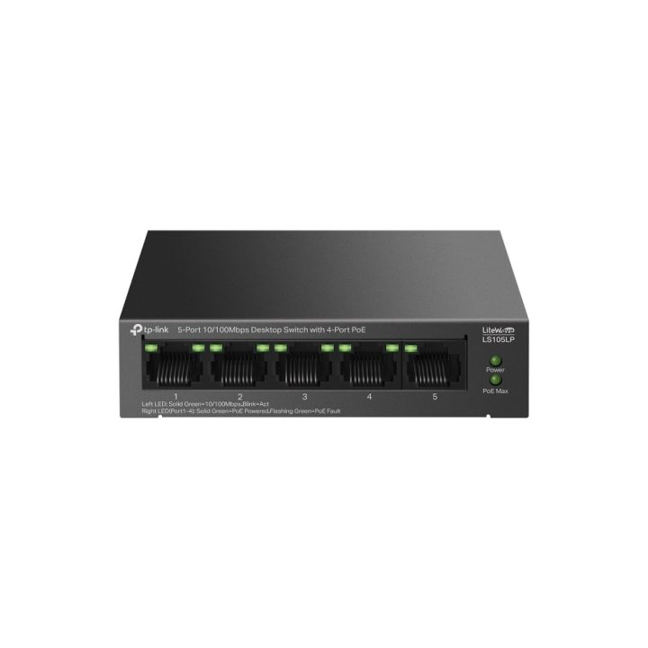 TP-Link LiteWave LS105P Fast ethernet non gestito (10/100) power over ethernet (PoE) nero